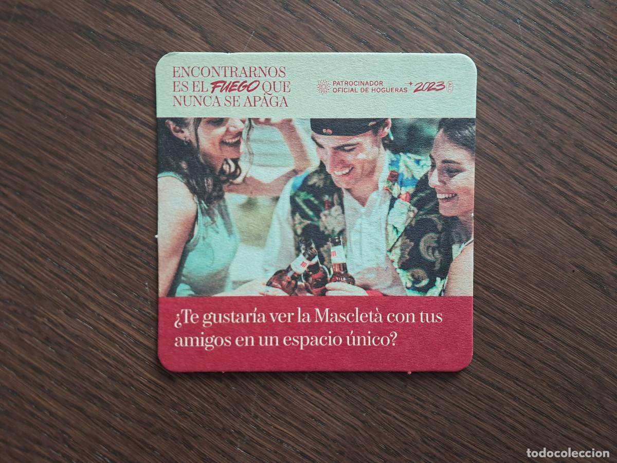 Coleccionismo de cervezas: posavasos de cerveza, Mahou, fallas 2023.