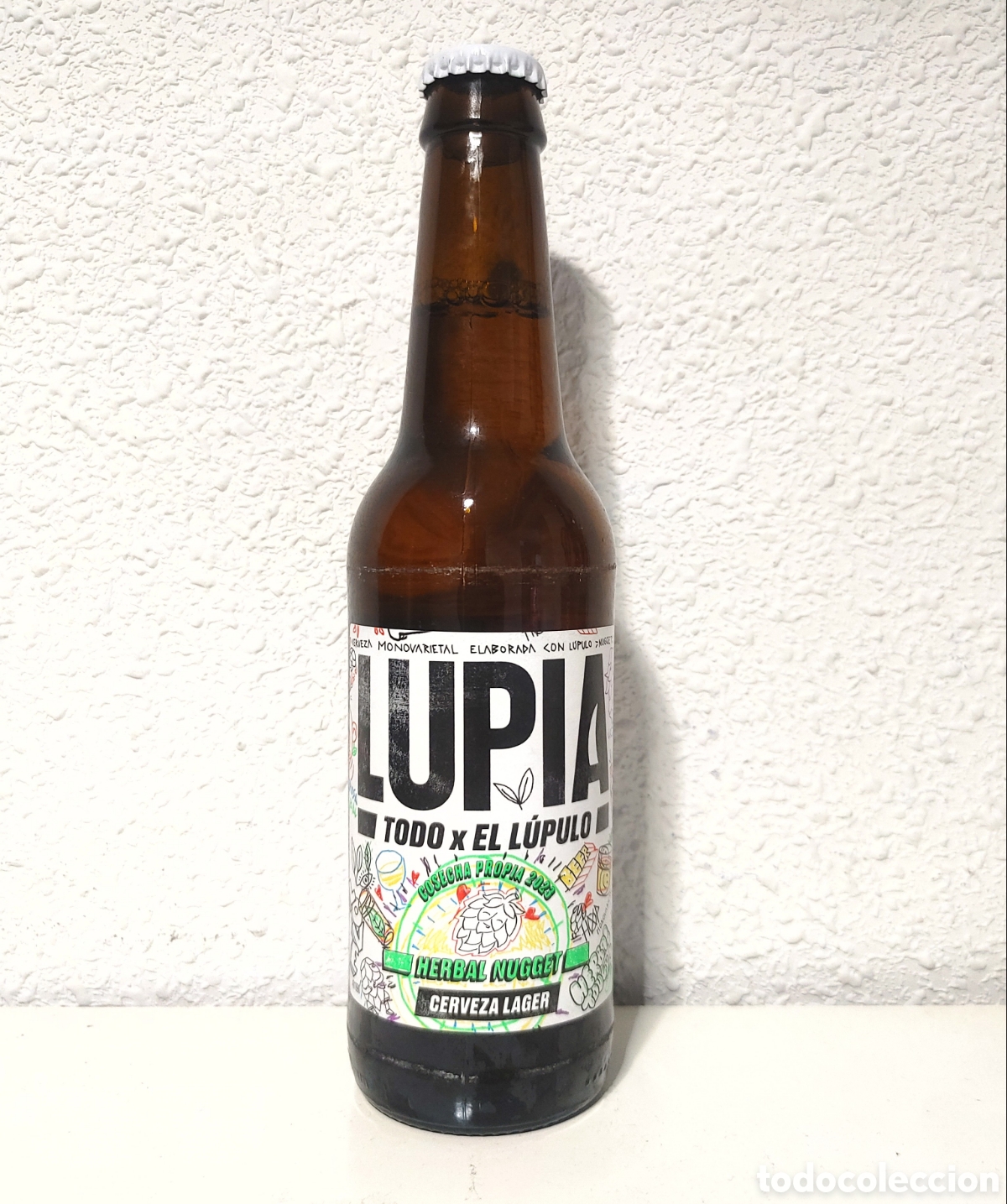 Coleccionismo de cervezas: Botella Llena Estrella Galicia Lupia