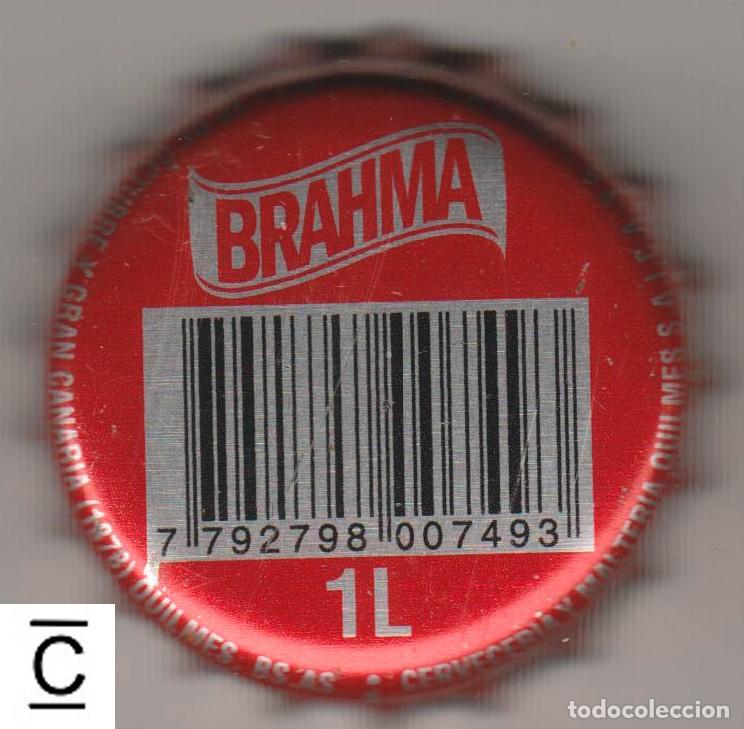 Coleccionismo de cervezas: chapa cerveza BRAHMA 1 LITRO ARGENTINA bottle caps beer birra bier