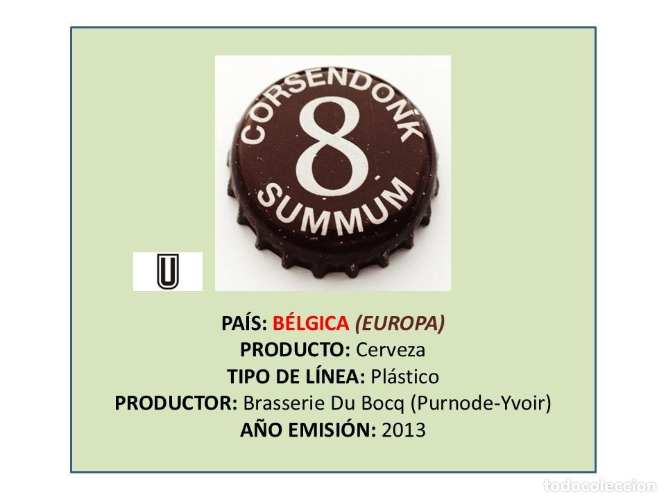 Coleccionismo de cervezas: TAPON CORONA CAPSULA CHAPA CERVEZA CORSENDONK 8 SUMMUM (B&Eacute;LGICA)