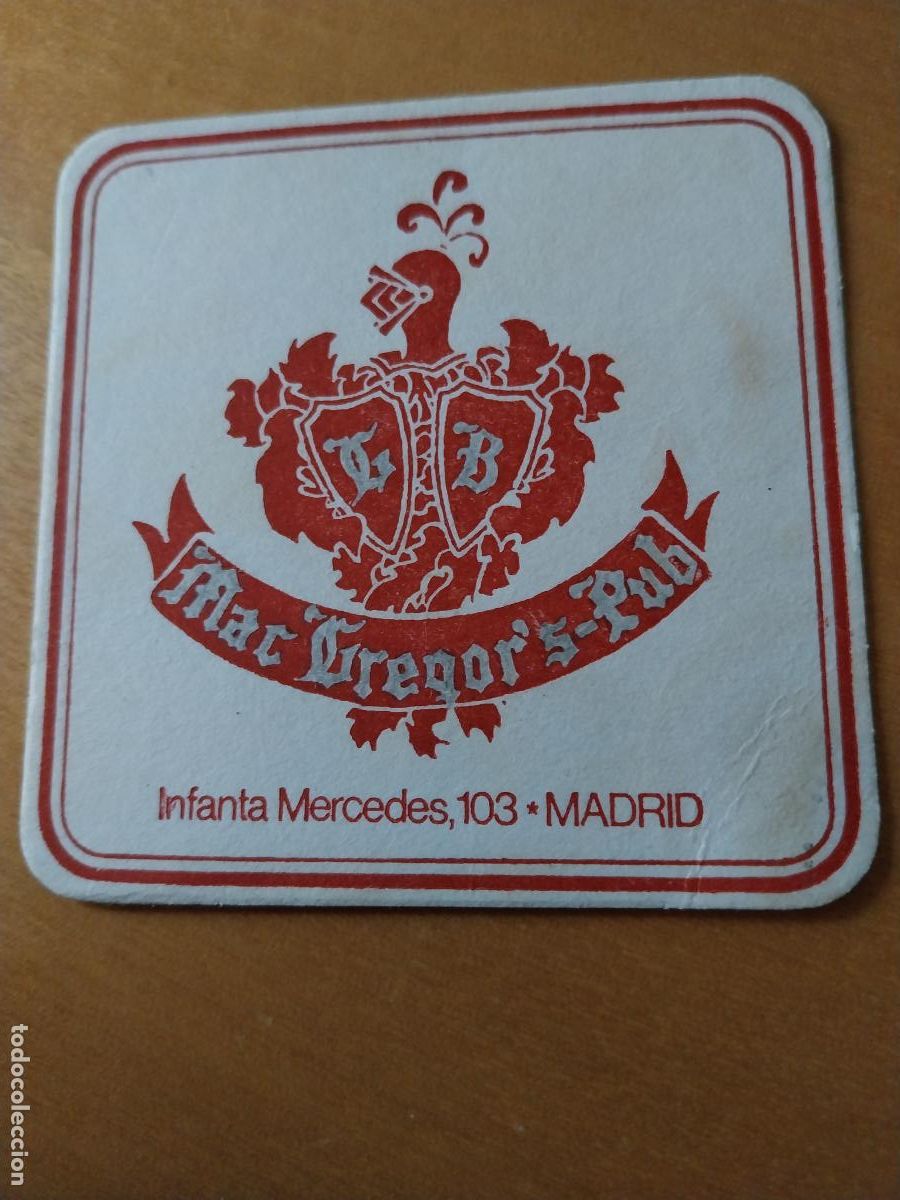 Coleccionismo de cervezas: MAC GREGOR&acute;S PUB POSAVASOS ORIGINAL / ANTIGUO 7,5CM USADO VINTAGE COASTERS INFANTA MERCEDES