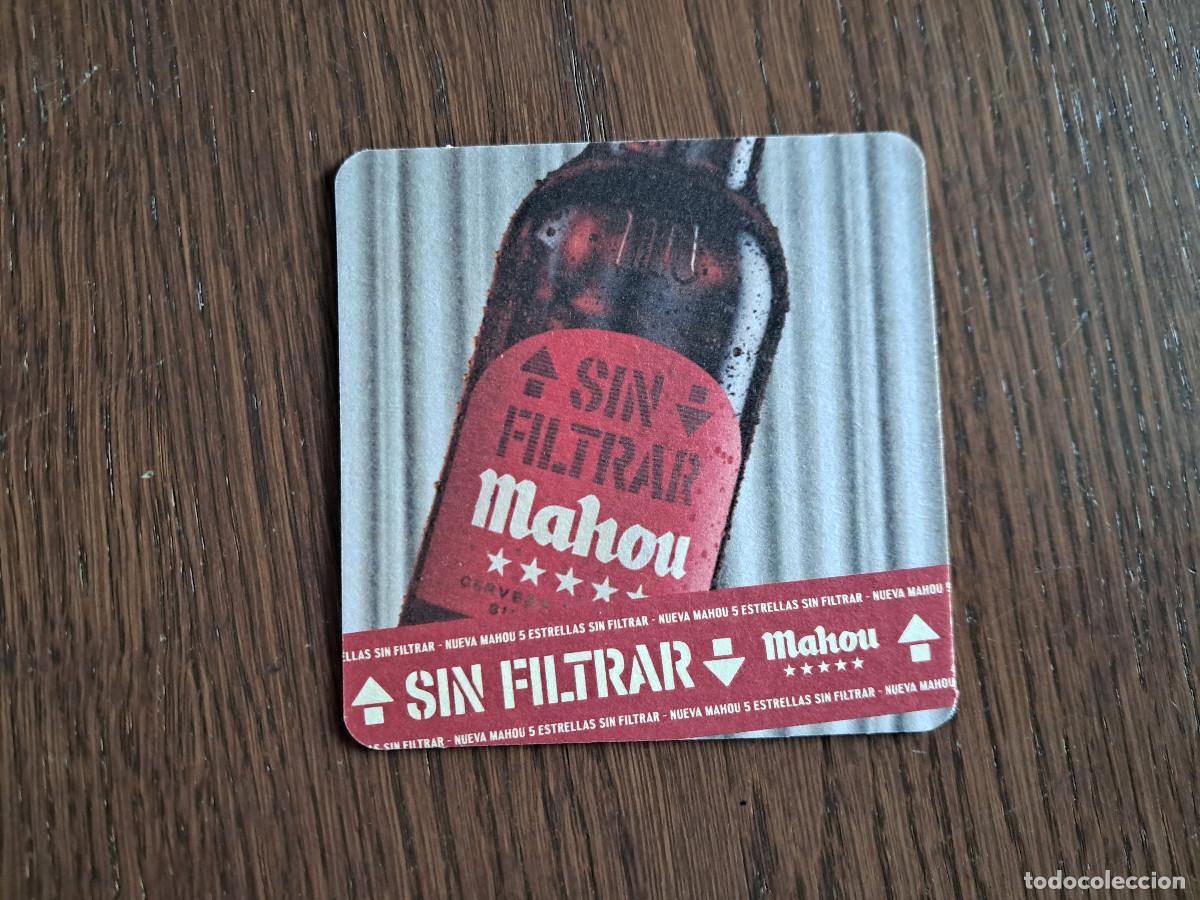 Coleccionismo de cervezas: posavasos de cerveza, Mahou, sin filtrar.