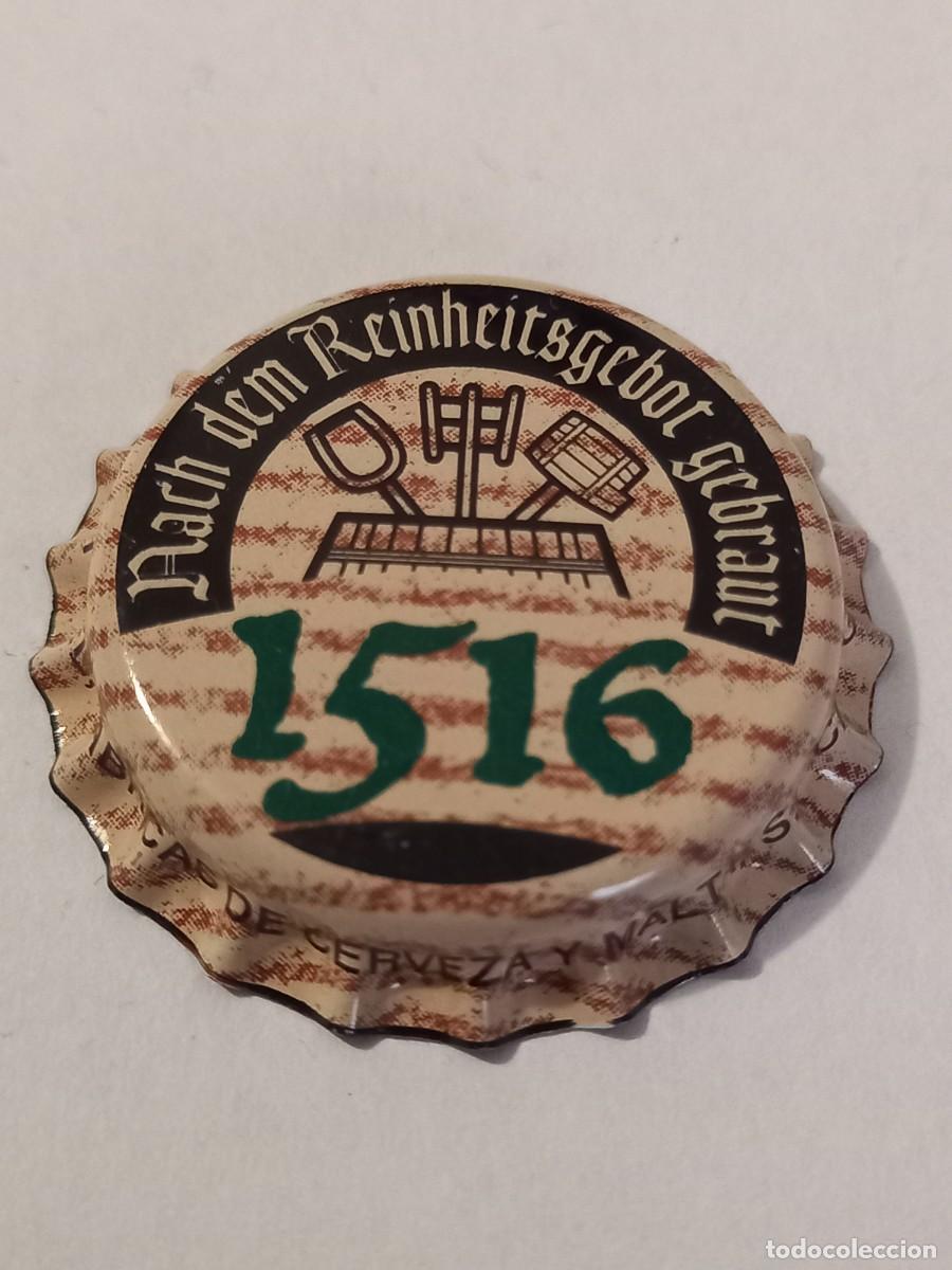 Colecionismo de cervejas: CHAPA CERVEZA SAN MIGUEL, 1516. FACTOR&Iacute;A E