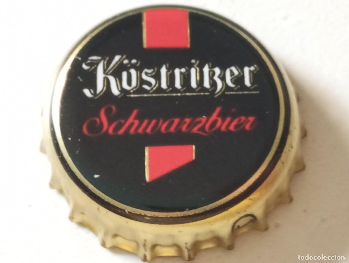 Coleccionismo de cervezas: Chapa tap&oacute;n corona de la cerveza alemana K&Ouml;STRITZER SCHWARZBIER (en rojo)