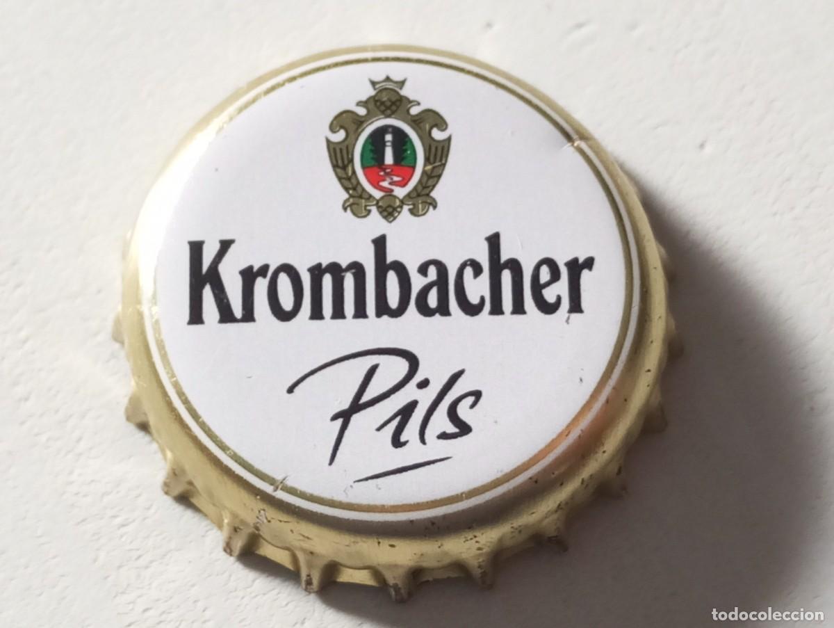 Collezionismo di birre: Chapa tap&oacute;n corona de la cerveza alemana KROMBACHER PILS (subrayado)