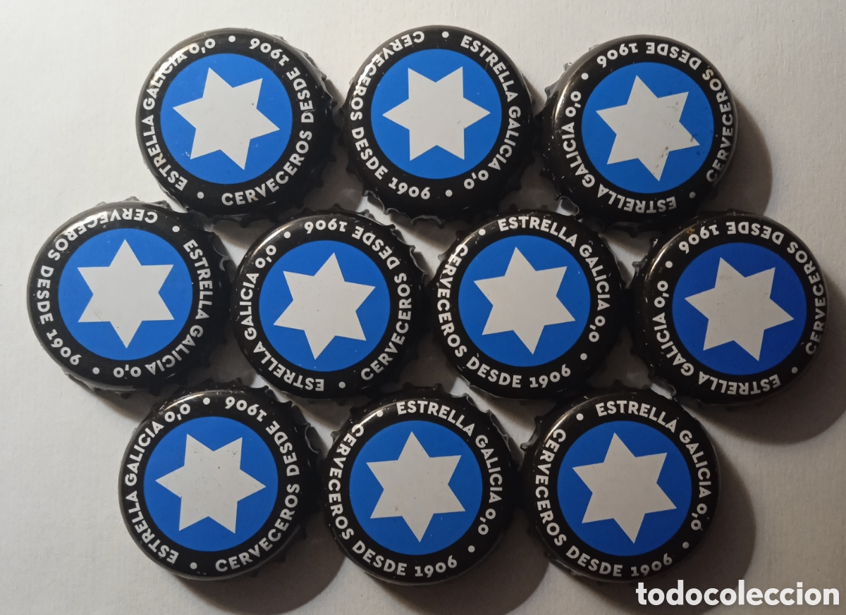 Coleccionismo de cervezas: LOTE CHAPAS ESTRELLA GALICIA 0,0
