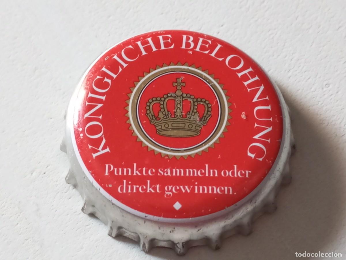 Coleccionismo de cervezas: Chapa tap&oacute;n corona de la cerveza alemana K&Ouml;NIG PILSENER K&Ouml;NIGLICHE BELOHNUNG