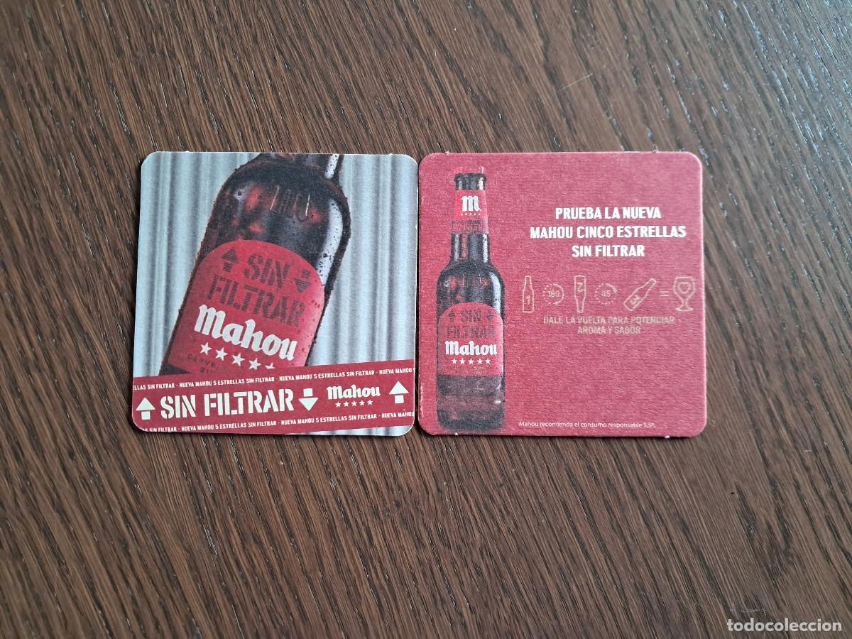 Coleccionismo de cervezas: posavasos de cerveza, Mahou, sin filtrar.