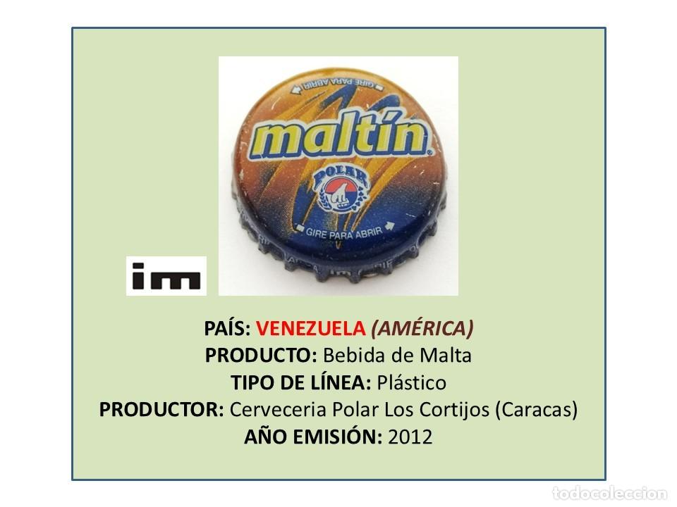 Coleccionismo de cervezas: TAPON CORONA CAPSULA CHAPA CERVEZA BEBIDA DE MALTA MALT&Iacute;N (VENEZUELA)