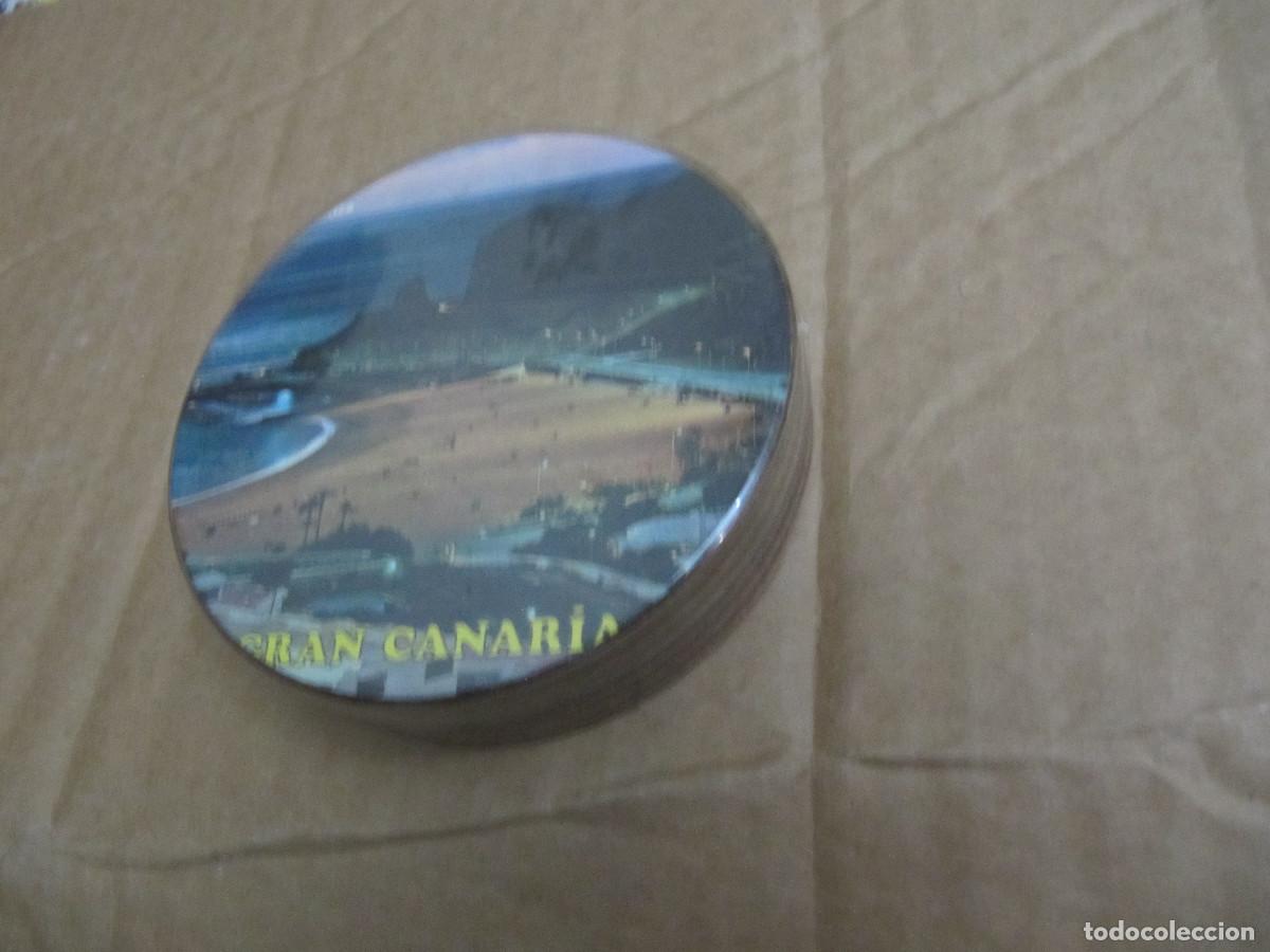 Collezionismo di birre: JUEGO DE POSAVASOS MADERA GRAN CANARIA VINTAGE NUEVOS