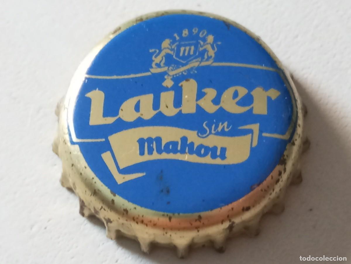 Coleccionismo de cervezas: Chapa tap&oacute;n corona de la cerveza espa&ntilde;ola LAIKER SIN - MAHOU
