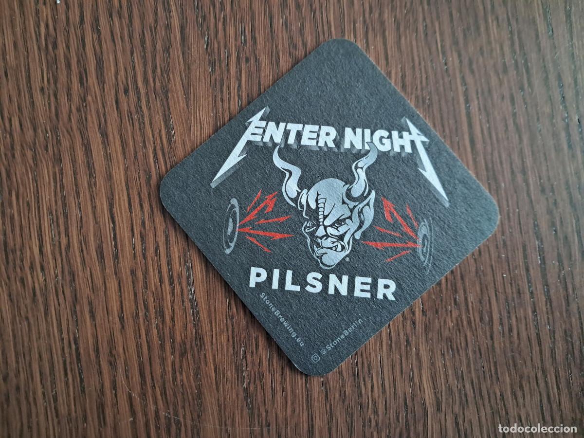 Coleccionismo de cervezas: posavasos de cerveza, Enter night pilsner, Metallica, Berl&iacute;n.