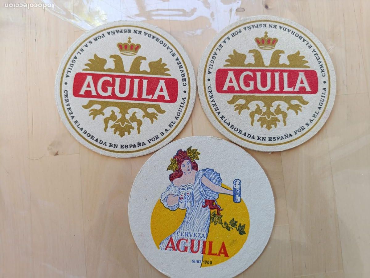 Coleccionismo de cervezas: POSA VASOS CERVEZA AGUILA.