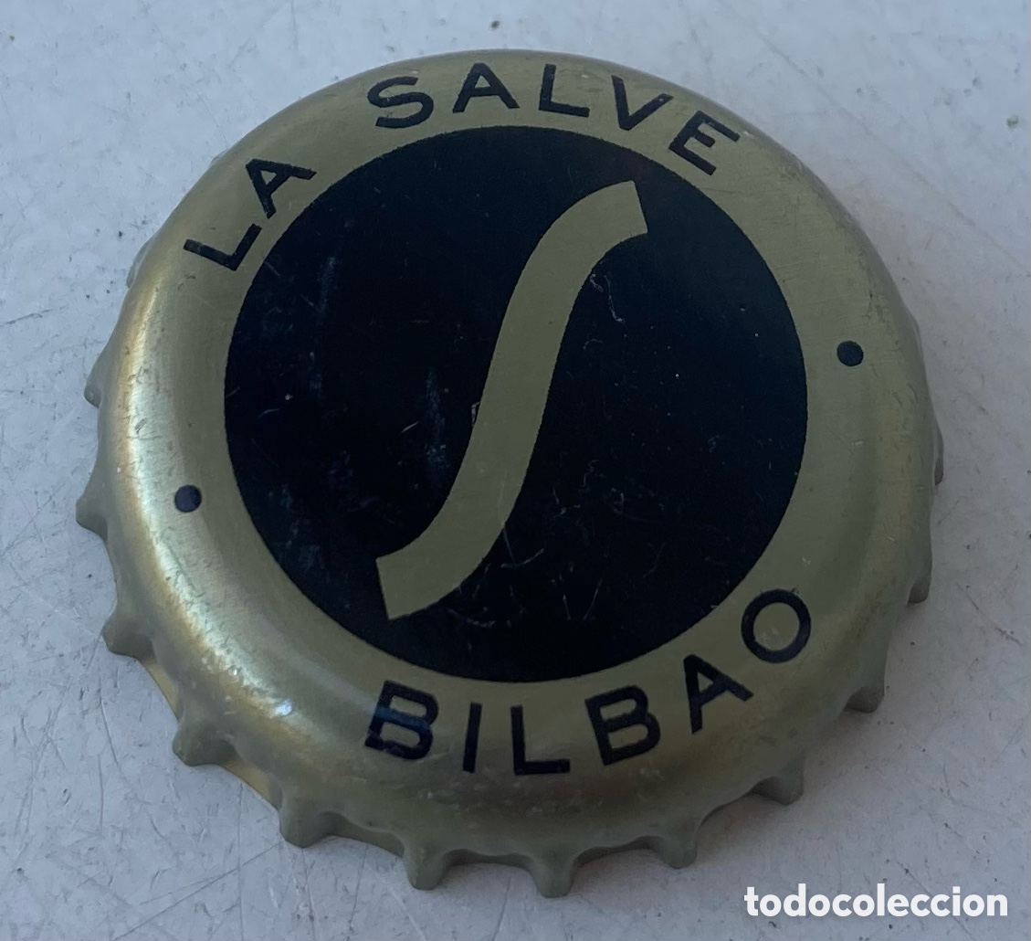 Coleccionismo de cervezas: TAP&Oacute;N CORONA KRONKORKEN CHAPA BIRRA CERVEZA ARTESANA LA SALVE (2). BILBAO.--LOTE N.3847--CARMANJO