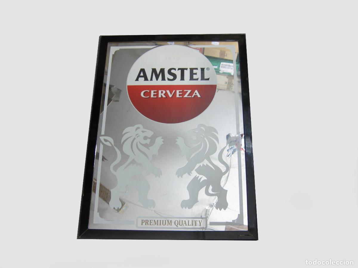 Collectionnisme de bi&egrave;res: ESPEJO PUBLICITARIO DE CERVEZAS AMSTEL.