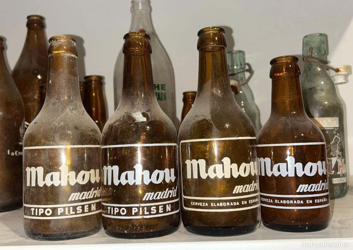Coleccionismo de cervezas: BOTELLAS DE CERVEZA MAHOU LOTE DE 4 UDS.
