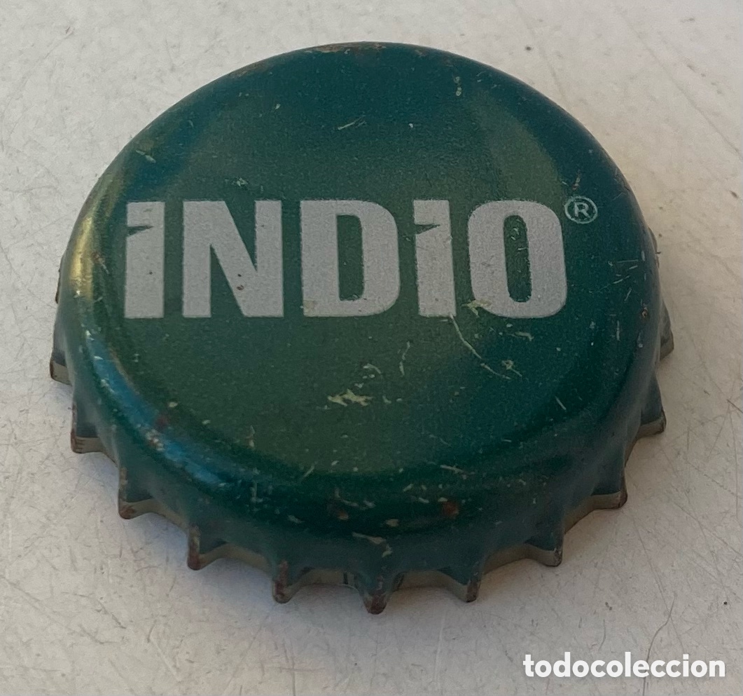 Coleccionismo de cervezas: BOTTLE CAP BEER BIRRA CHAPA TAP&Oacute;N CORONA CERVEZA INDIO (2). M&Eacute;XICO/M&Eacute;JICO. ---LOTE N. 3046--CARMANJO
