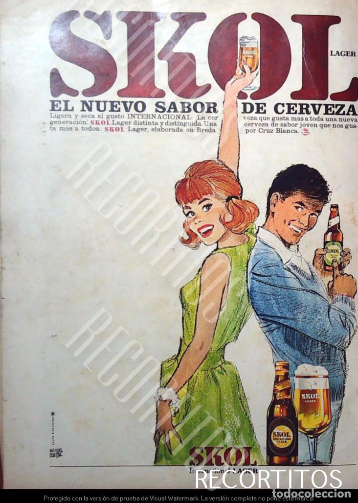 Sammeln von Brauereiartikeln: SKOL CERVEZA ANUNCIO PUBLICIDAD