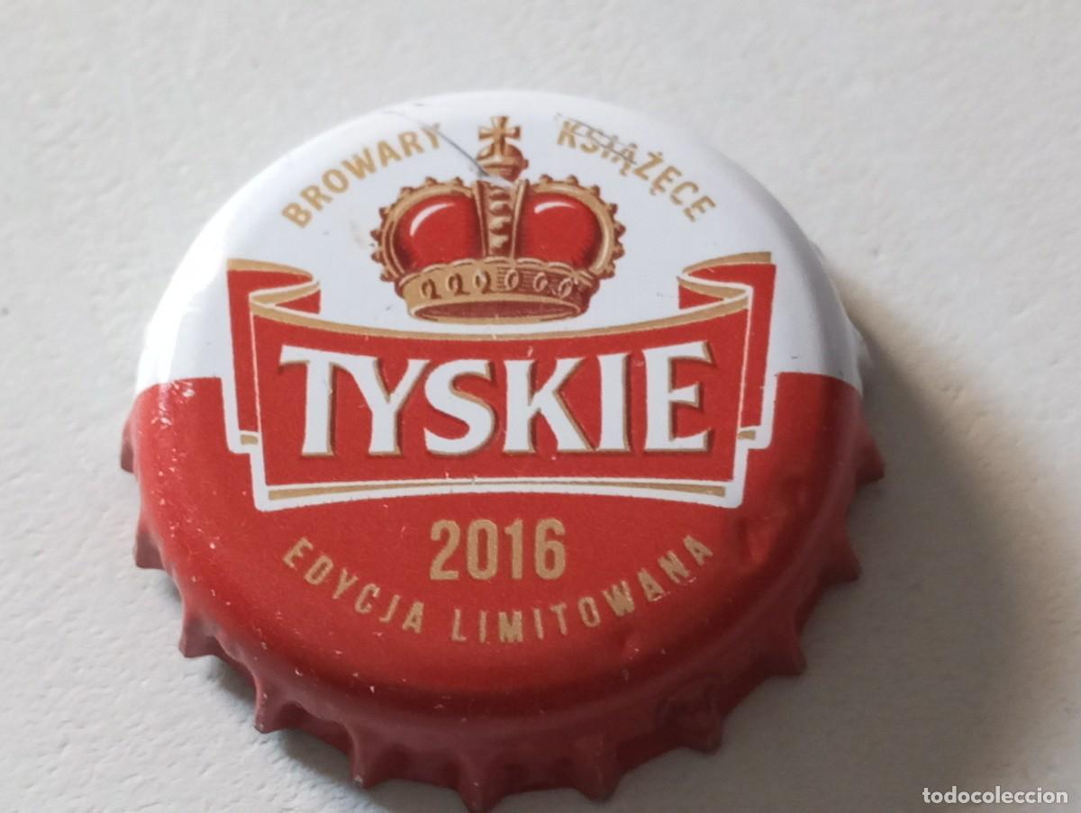 Coleccionismo de cervezas: Chapa tap&oacute;n corona de la cerveza polaca TYSKIE 2016