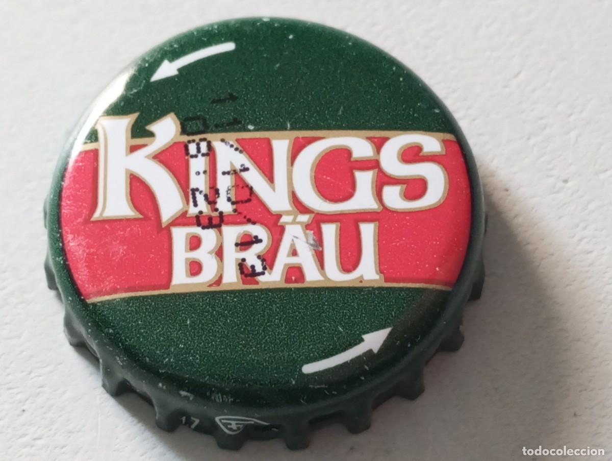 Coleccionismo de cervezas: Chapa tap&oacute;n corona de la cerveza francesa KINGS BR&Auml;U