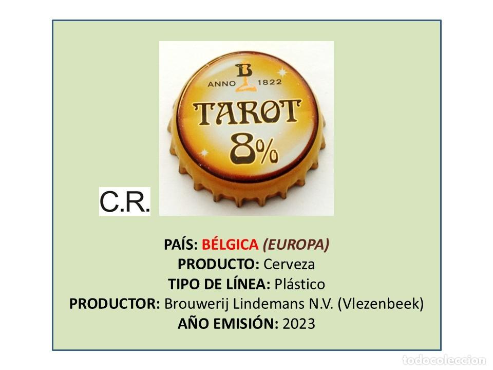 Coleccionismo de cervezas: TAPON CORONA CAPSULA CHAPA CERVEZA LINDEMANS TAROT D'OR (B&Eacute;LGICA)