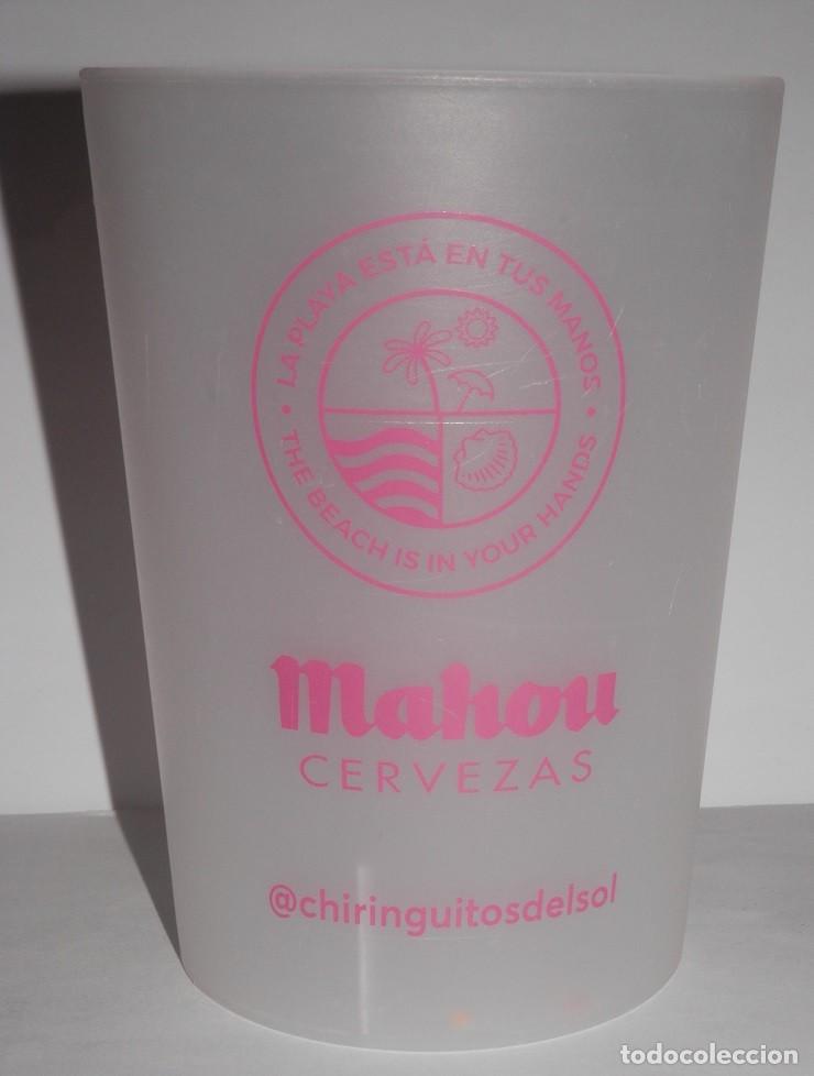 Coleccionismo de cervezas: VASO DE LA CERVEZA MAHOU - CHIRINGUITOS DEL SOL