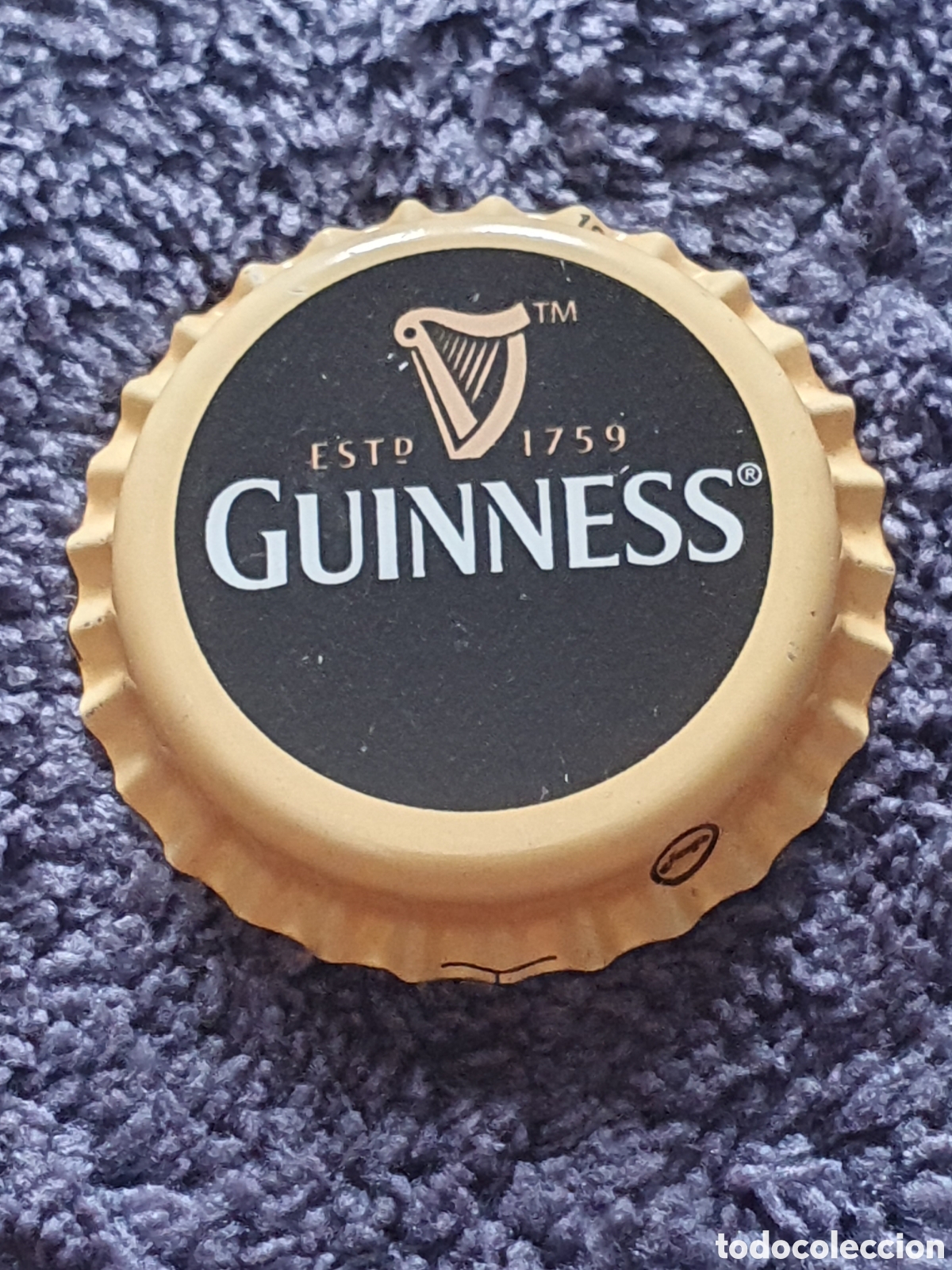 Coleccionismo de cervezas: H1. Chapa Tap&oacute;n Corona De Cerveza Guinness, Nuevo, Sin Usar Ni Cerrar.