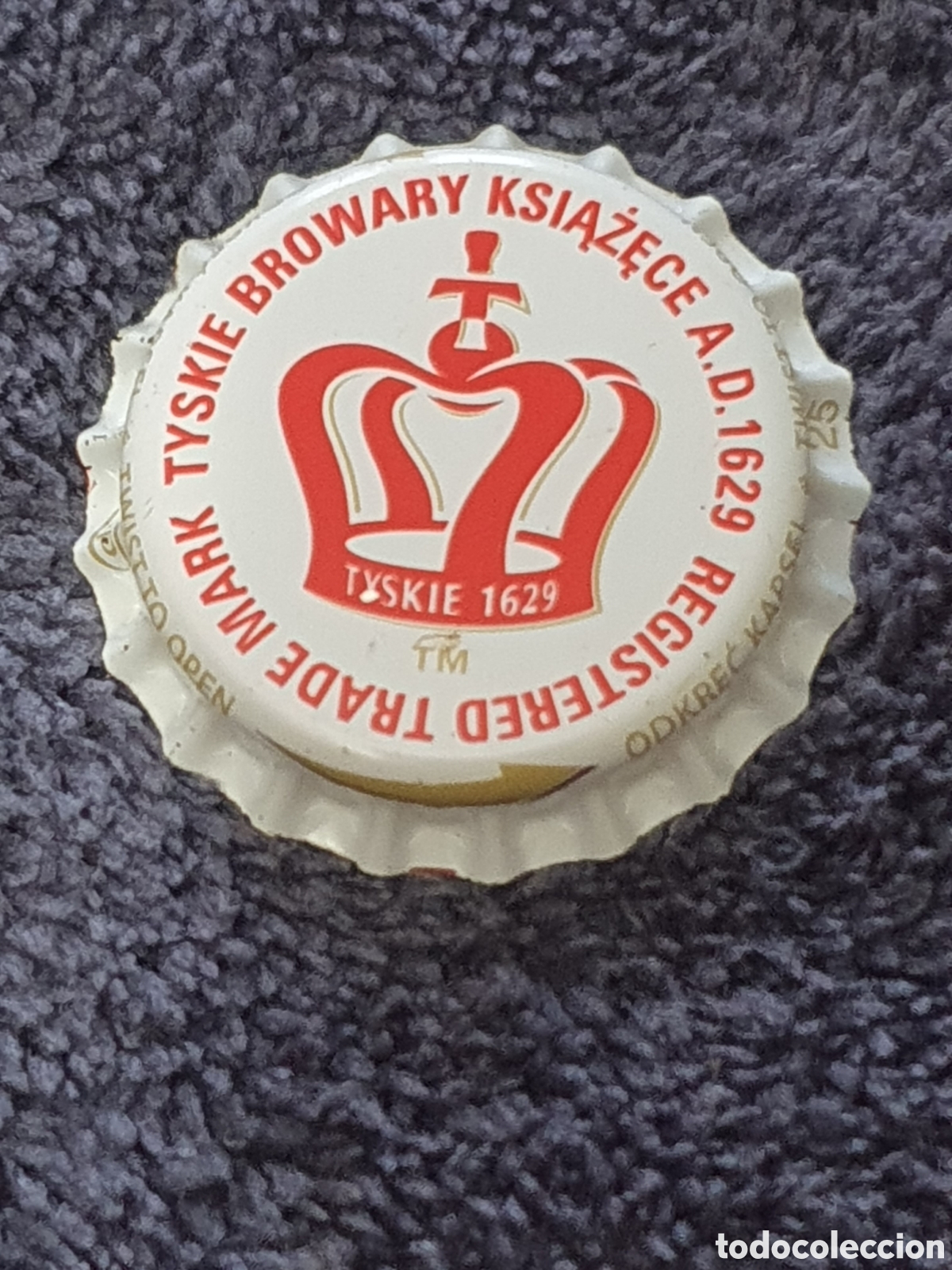 Coleccionismo de cervezas: H1. Chapa Tap&oacute;n Corona De Cerveza Tyskie Browary Ksiazece, Polonia, Nuevo, Sin Usar Ni Cerrar.