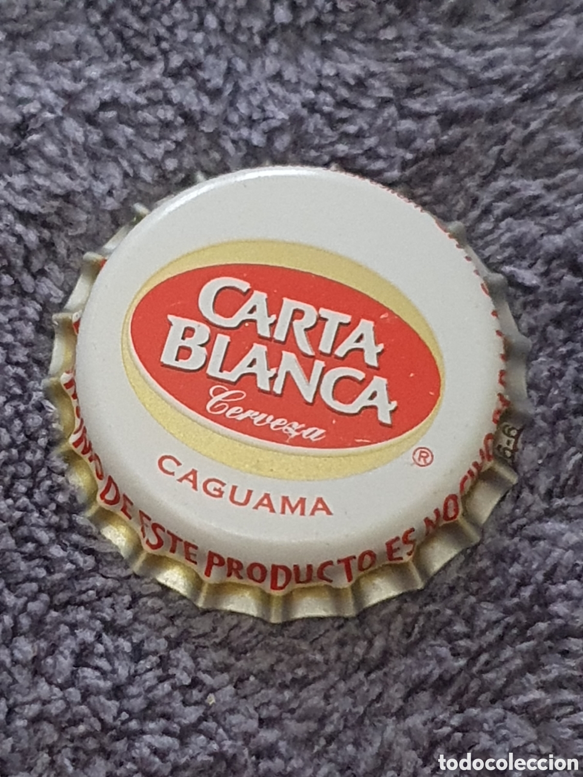 Coleccionismo de cervezas: H1. Chapa Tap&oacute;n Corona De Cerveza Carta blanca, M&eacute;xico, Nuevo, Sin Usar Ni Cerrar.