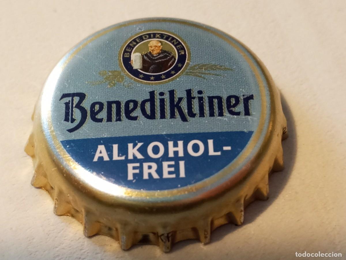 Colecionismo de cervejas: Chapa tap&oacute;n corona de la cerveza alemana BENEDIKTINER ALKOHOL-FREI