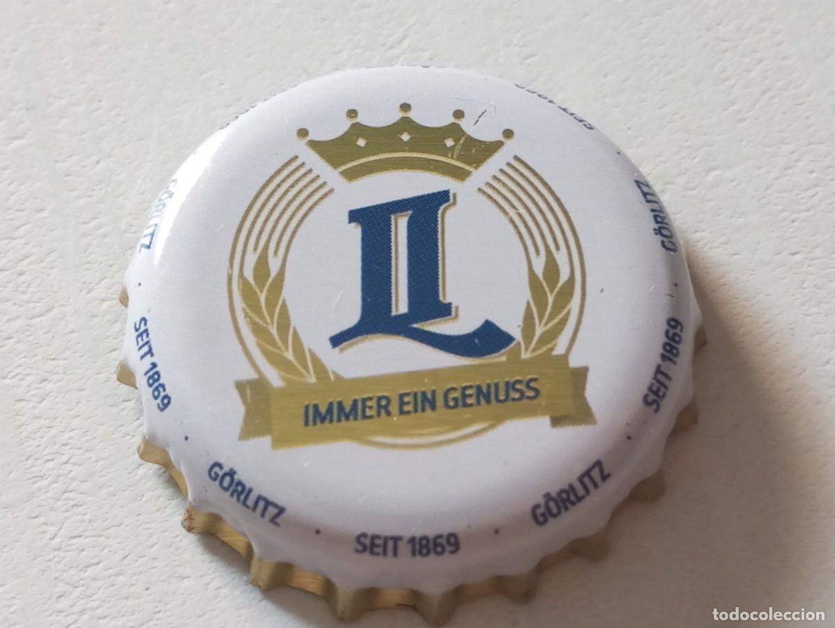 Collezionismo di birre: Chapa tap&oacute;n corona de la cerveza alemana LANDSKRON IMMER EIN GENUSS