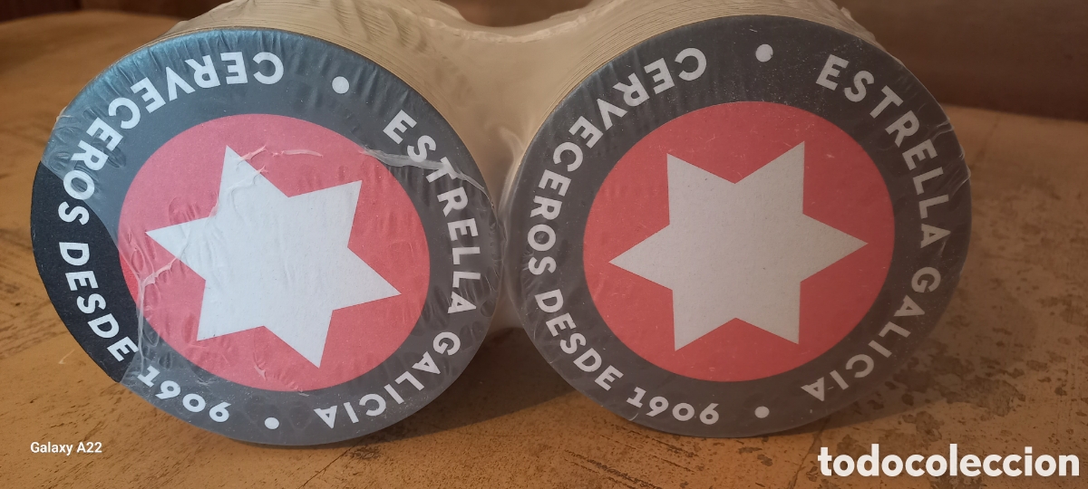 Coleccionismo de cervezas: ESTRELLA DE GALICIA - LOTE 100 POSAVASOS DE CART&Oacute;N - SIN USAR - CERVEZA DE GALICIA