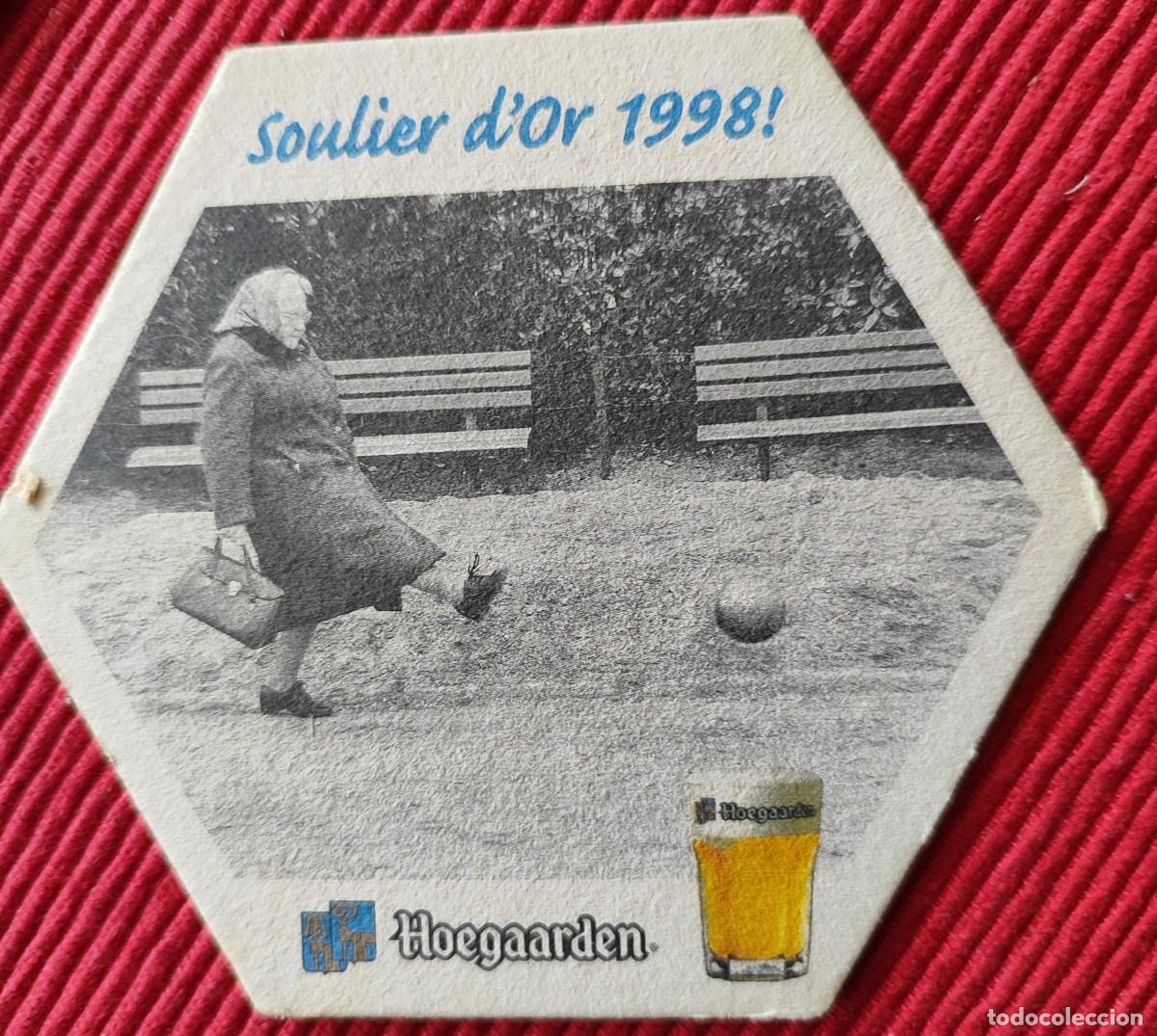 Coleccionismo de cervezas: posavasos cerveza Hoegaarden viejita balon