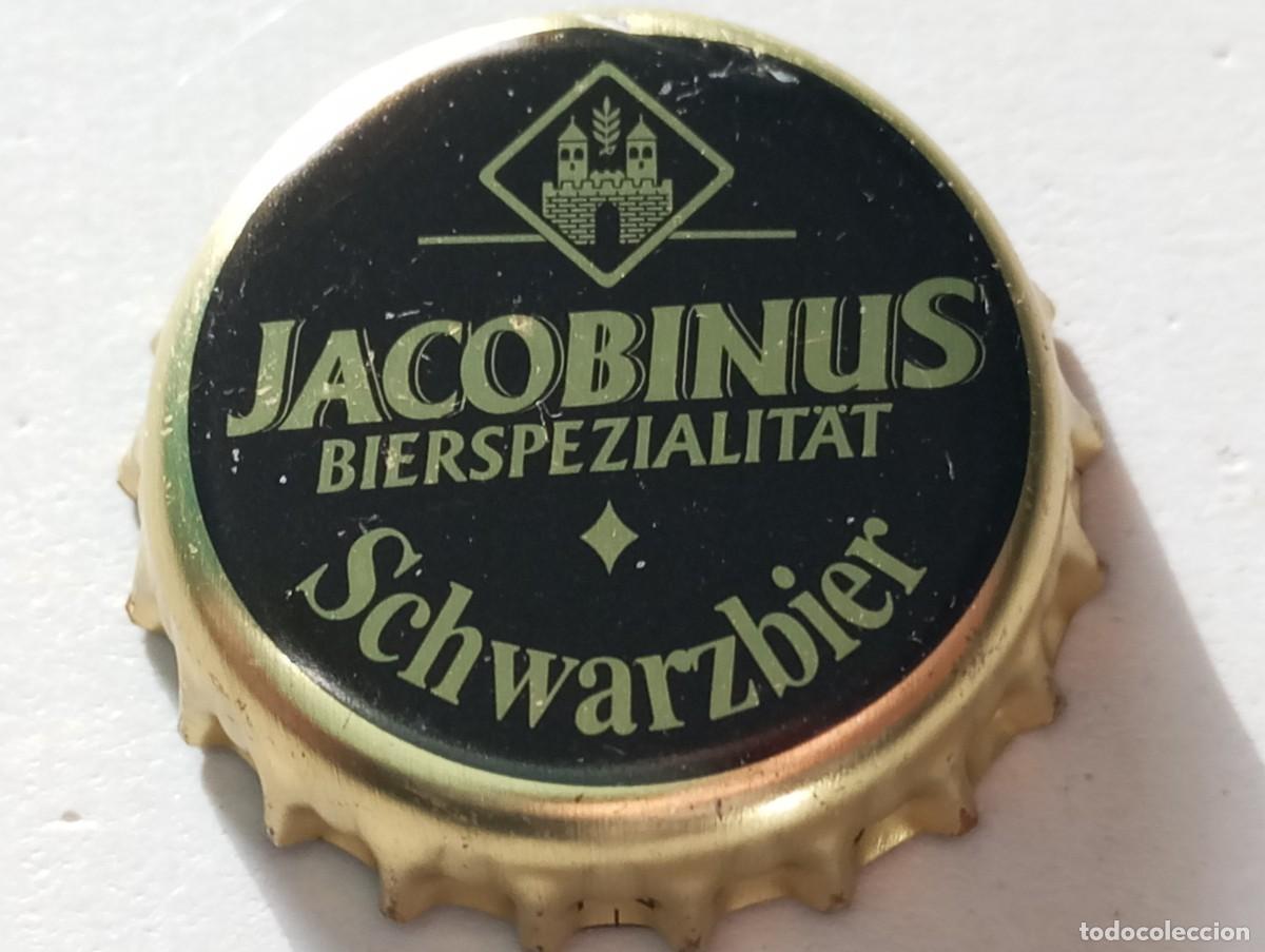 Collezionismo di birre: Chapa tap&oacute;n corona de la cerveza alemana JACOBINUS BIERSPEZIALIT&Auml;T SCHWARZBIER