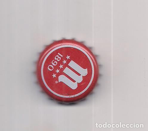 Coleccionismo de cervezas: 1 chapa 1 Mahou Fac. DAP color rojo