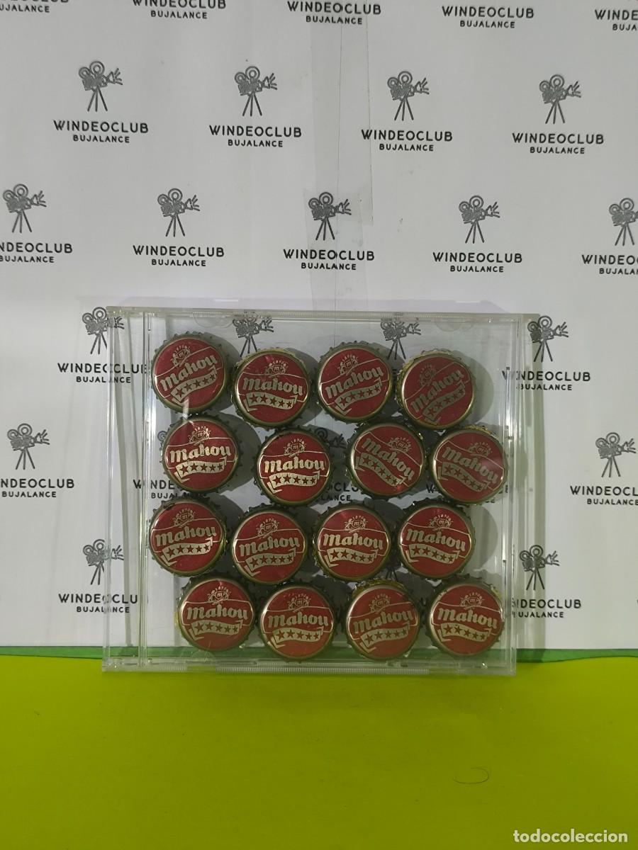Coleccionismo de cervezas: LOTE 16 CHAPAS VINTAGE A&Ntilde;OS 90 CERVEZA MAHOU 5 ESTRELLAS
