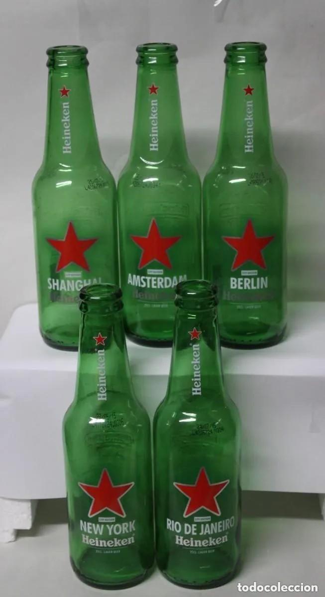 Coleccionismo de cervezas: LOTE 5 BOTELLAS HEINEKEN - Foto 1