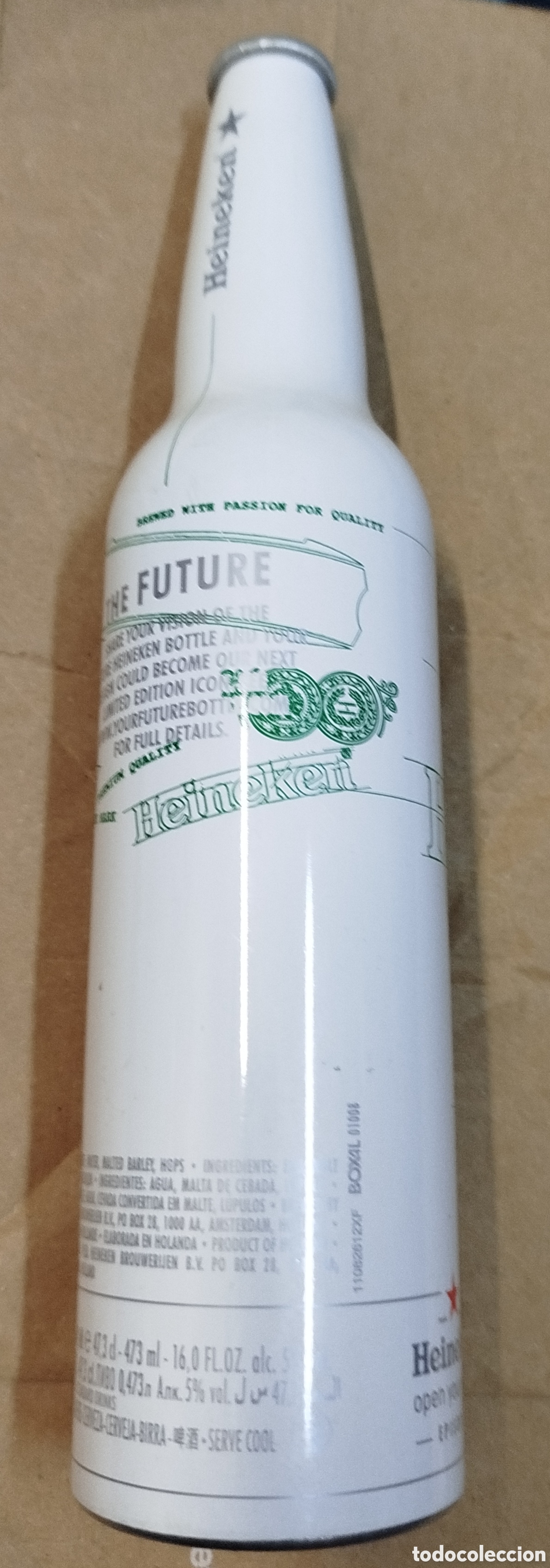 Coleccionismo de cervezas: Botella aluminio Heineken The future - Foto 2