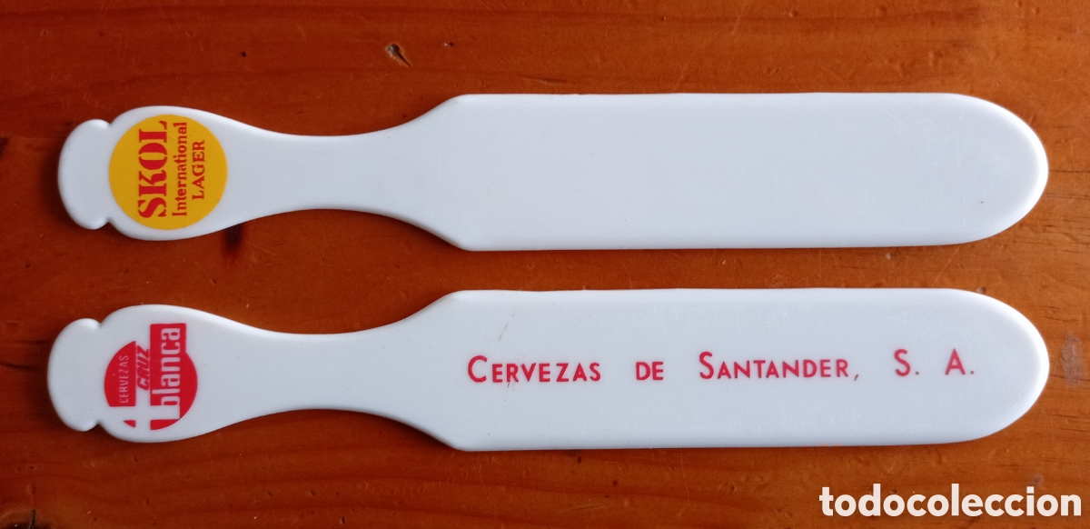 Coleccionismo de cervezas: ESP&Aacute;TULAS QUITA ESPUMA CERVEZAS DE SANTANDER - SKOL