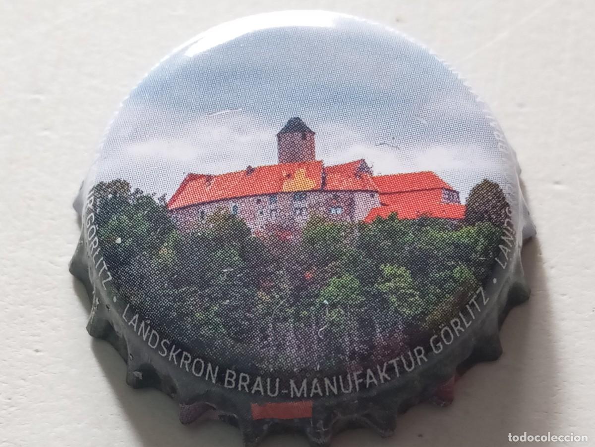 Collezionismo di birre: Chapa tap&oacute;n corona de la cerveza alemana LANDSKRON BRAU-MANUFAKTUR G&Ouml;RLITZ