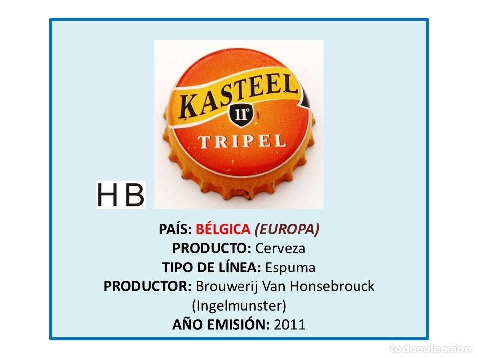 Coleccionismo de cervezas: TAPON CORONA CAPSULA CHAPA CERVEZA KASTEEL TRIPEL 11ᵒ (B&Eacute;LGICA)