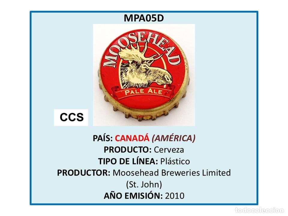 Coleccionismo de cervezas: TAPON CORONA CAPSULA CHAPA CERVEZA MOOSEHEAD PALE ALE (CANAD&Aacute;)