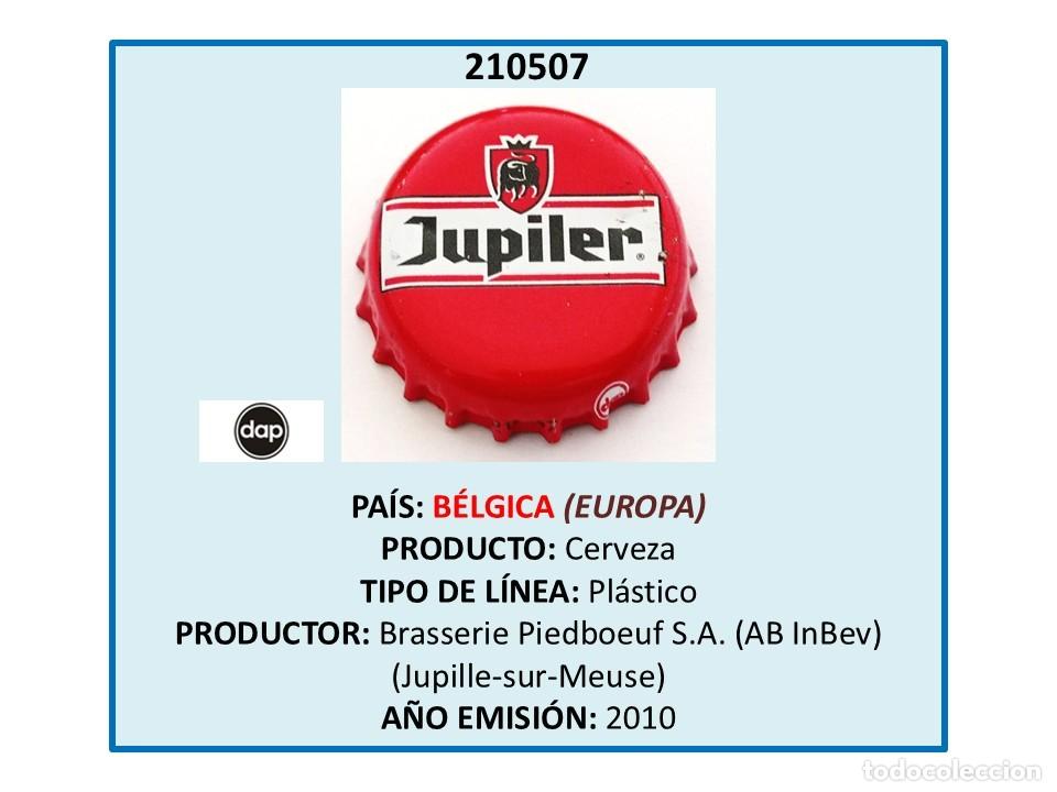 Coleccionismo de cervezas: TAPON CORONA CAPSULA CHAPA CERVEZA JUPILER (B&Eacute;LGICA)