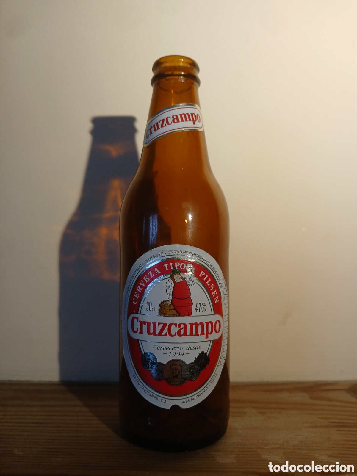 Coleccionismo de cervezas: Botella cerveza cruzcampo - Foto 1