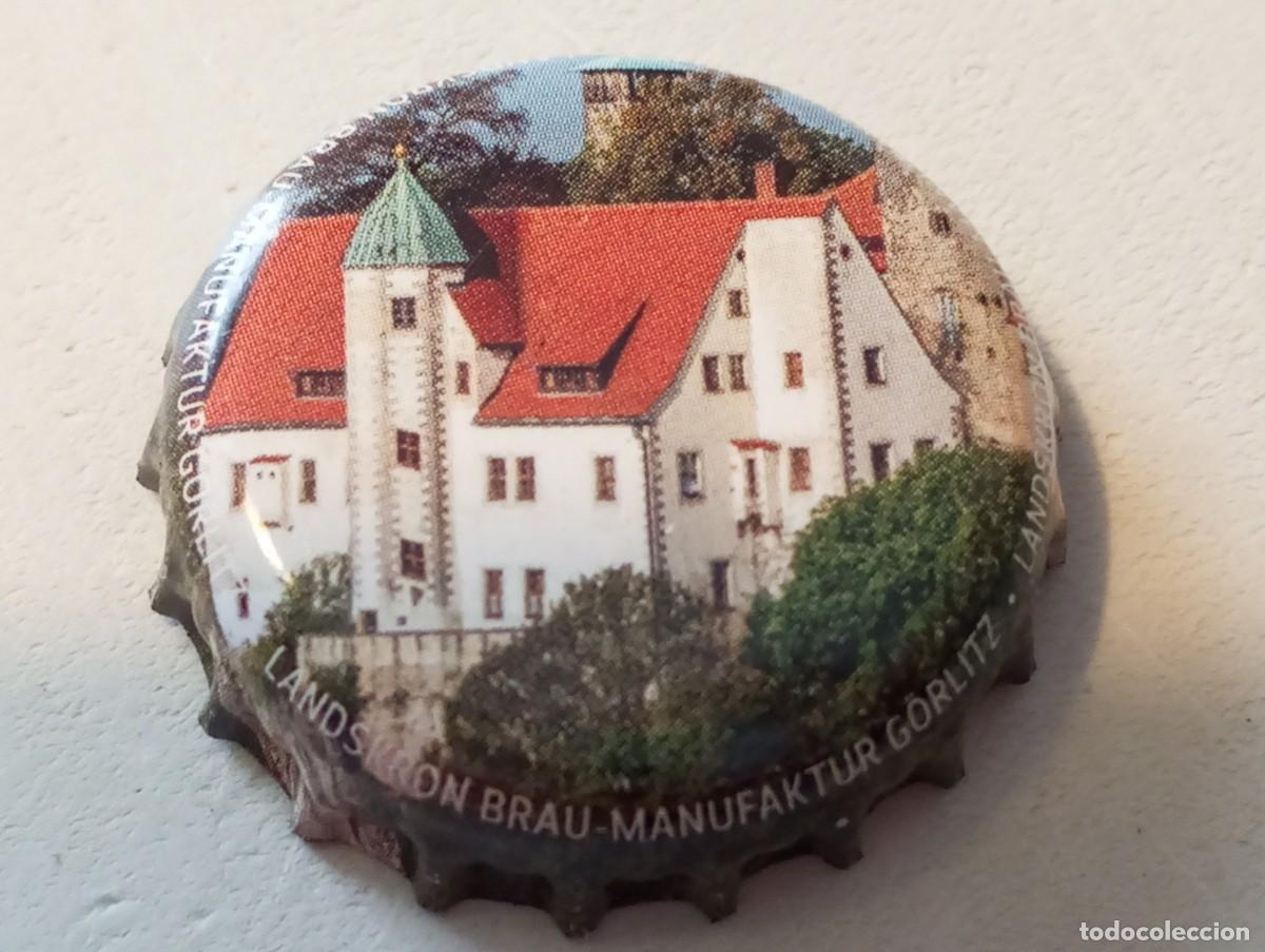 Collezionismo di birre: Chapa tap&oacute;n corona de la cerveza alemana LANDSKRON BRAU-MANUFAKTUR G&Ouml;RLITZ