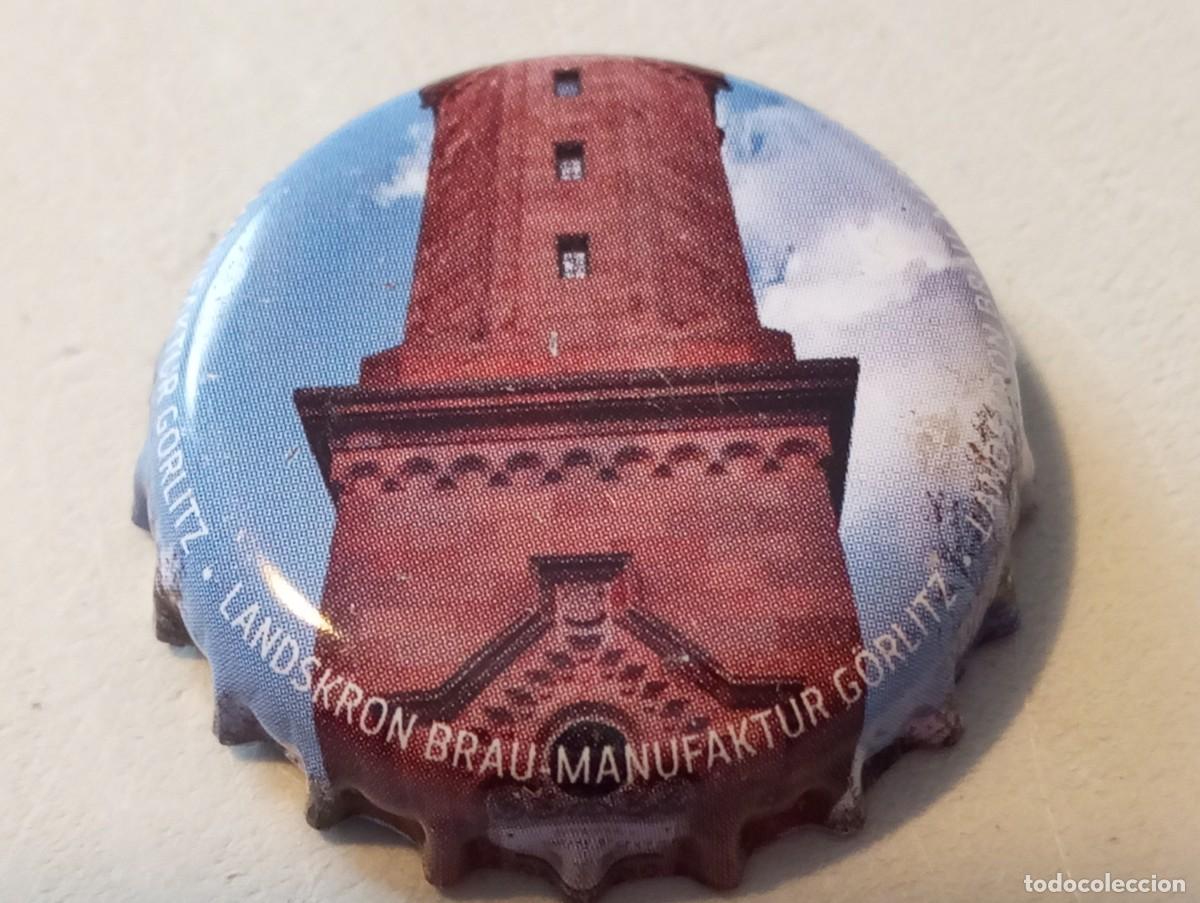 Collezionismo di birre: Chapa tap&oacute;n corona de la cerveza alemana LANDSKRON BRAU-MANUFAKTUR G&Ouml;RLITZ