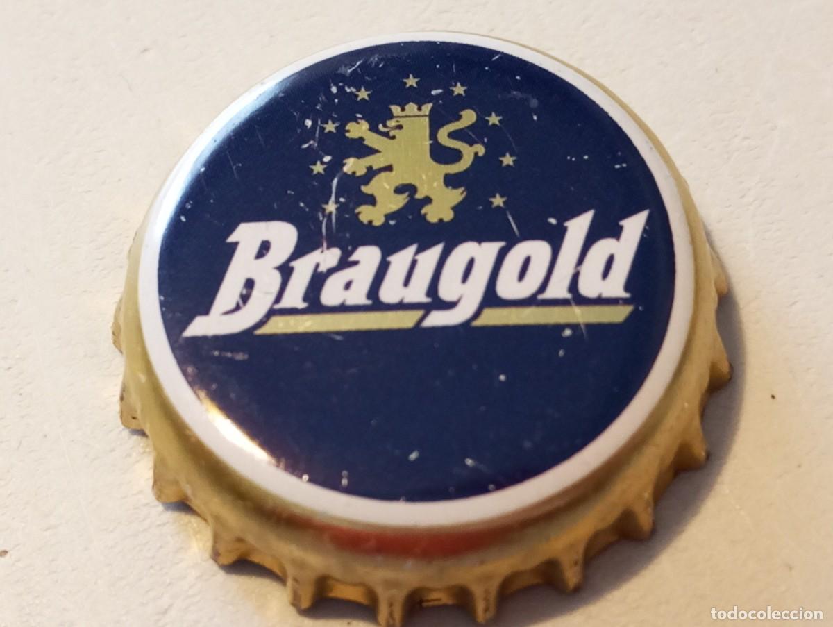 Coleccionismo de cervezas: Chapa tap&oacute;n corona de la cerveza alemana BRAUGOLD
