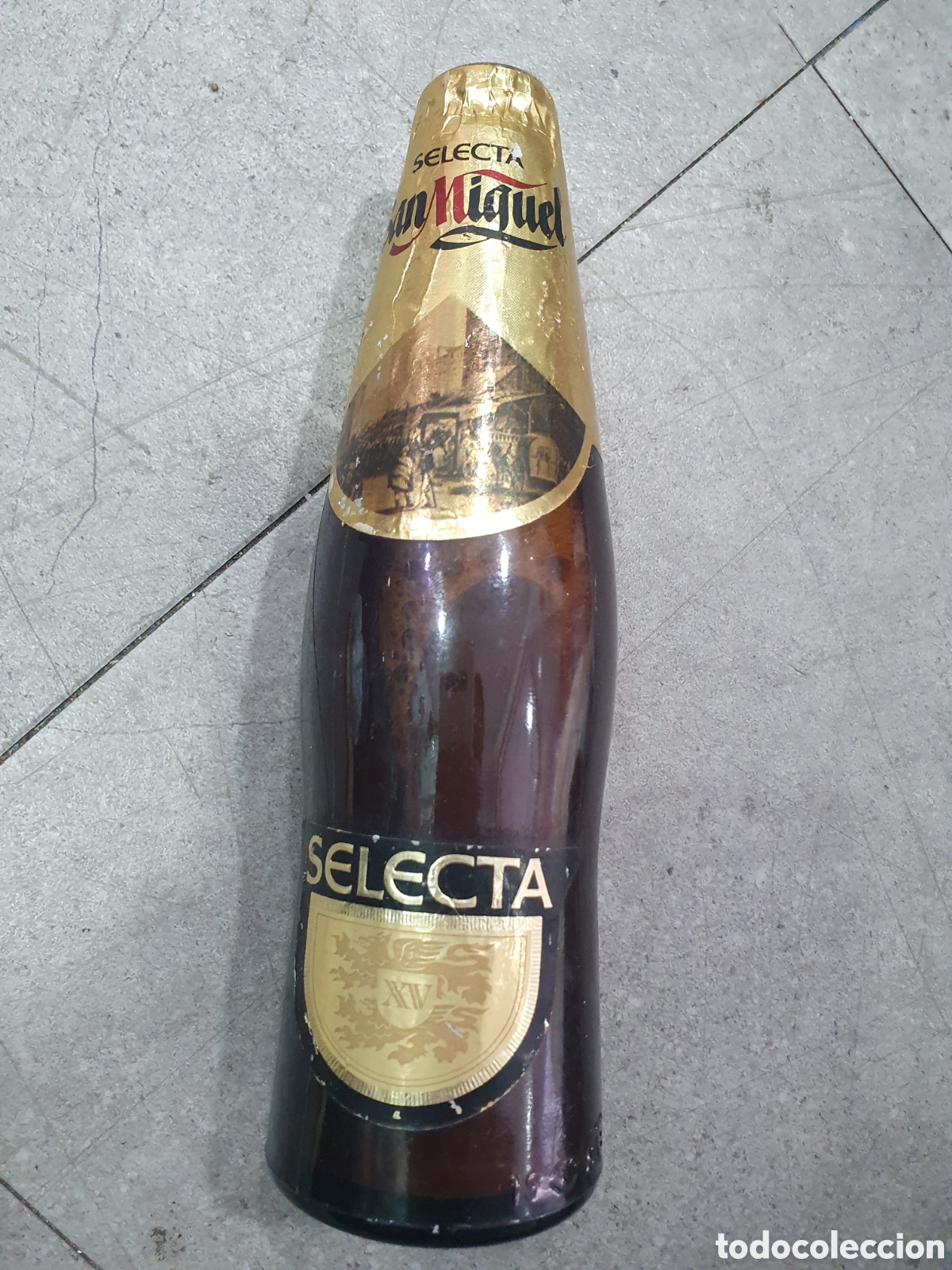 Coleccionismo de cervezas: Botella cerveza San Miguel Selecta XV. Precintada. (L125) - Foto 1