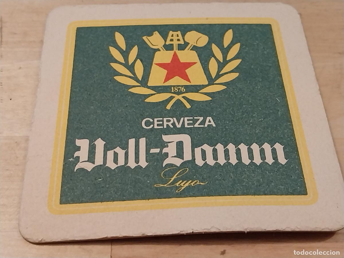 Coleccionismo de cervezas: CERVEZA VOLL DAMM LUJO POSAVASOS ANTIGUO 9CMS