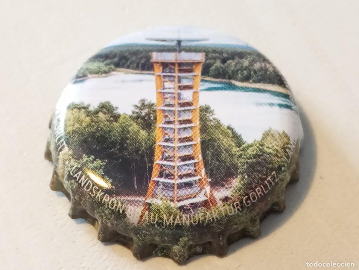 Collezionismo di birre: Chapa tap&oacute;n corona de la cerveza alemana LANDSKRON BRAU-MANUFAKTUR G&Ouml;RLITZ